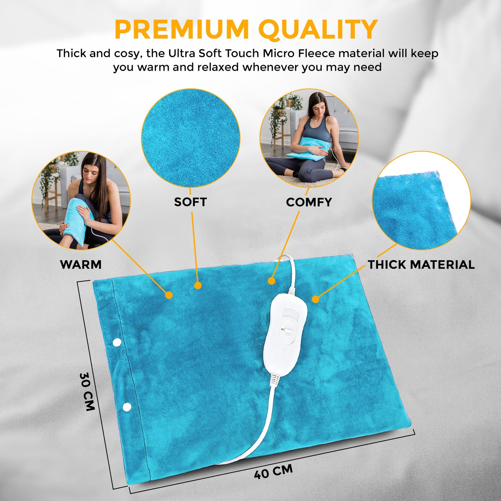 Electric Heated Thermal Pad - Blue