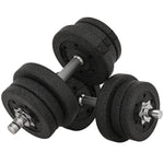 25kg Adjustable Dumbbells Weight Set | Black