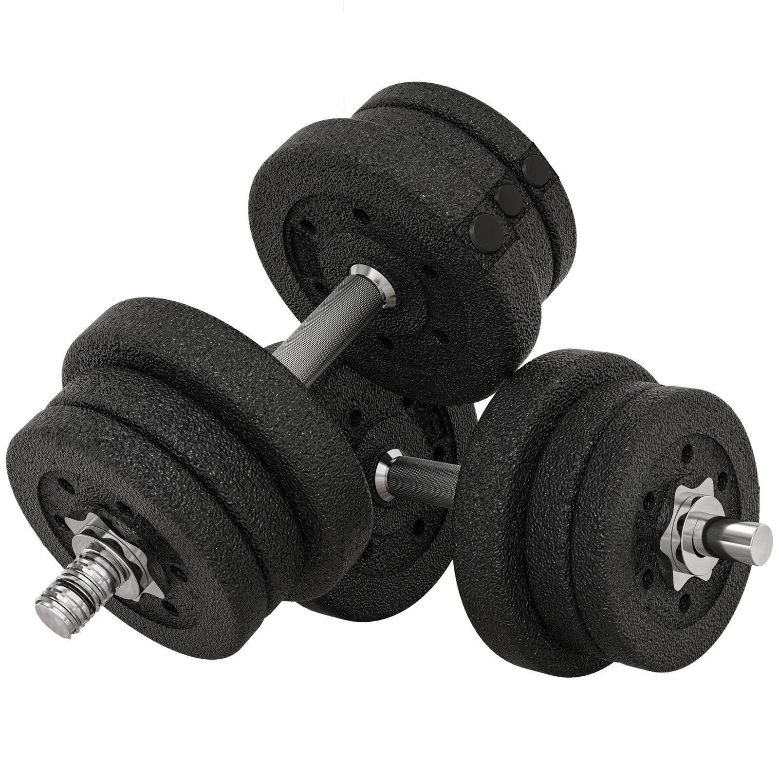 25kg Adjustable Dumbbells Weight Set | Black