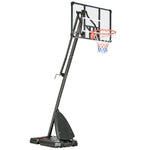 Adjustable Portable Basketball Hoop And Stand With Wheels | Black