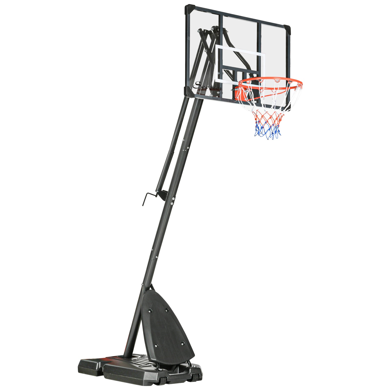 Adjustable Portable Basketball Hoop And Stand With Wheels | Black