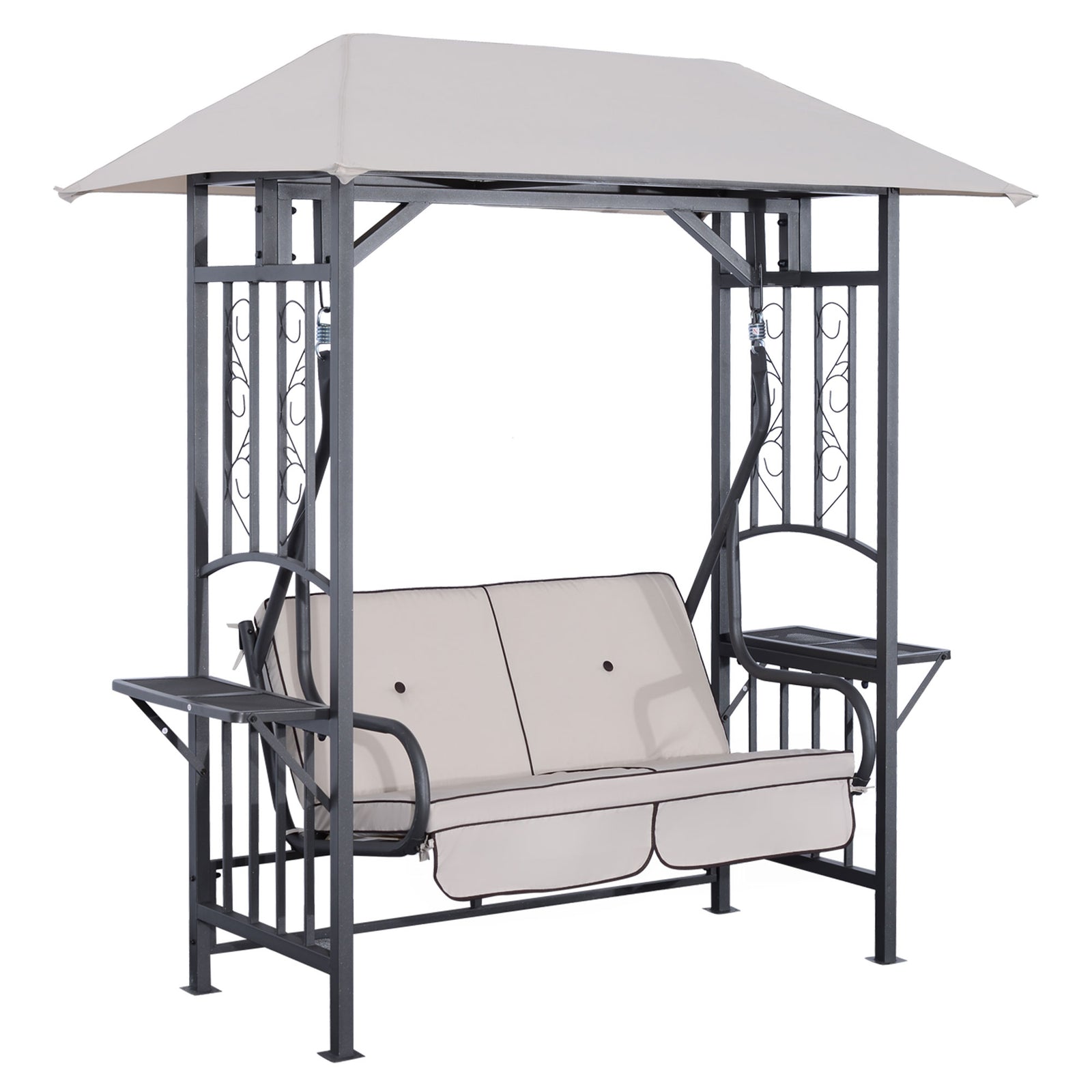 Outdoor Garden 2 Seater Canopy Swing Seat Porch Hammock
