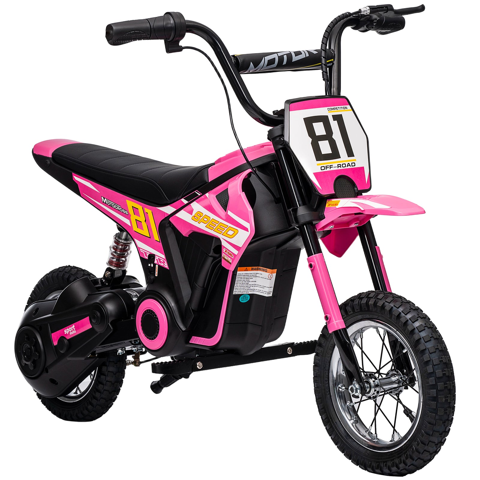 24v Battery Powered Ride On Motorcycle With Rear Suspension | Pink