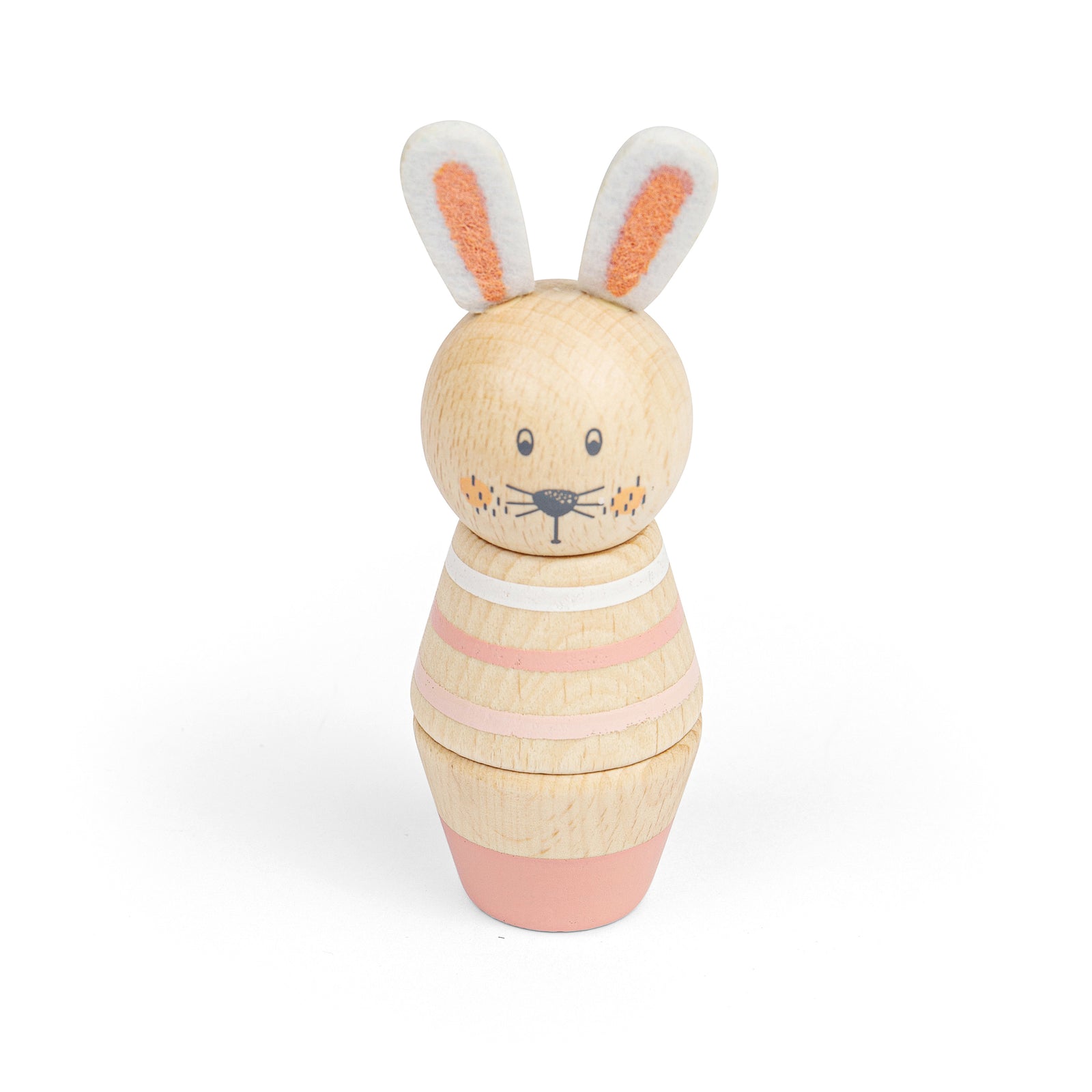 2pcs Wooden Twist & Match Animals - Bear and Bunny