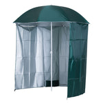 Fishing Umbrella With Side Canopy | Green