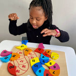 Wooden Snake Counting Puzzle, Educational Toy - 20 Pieces