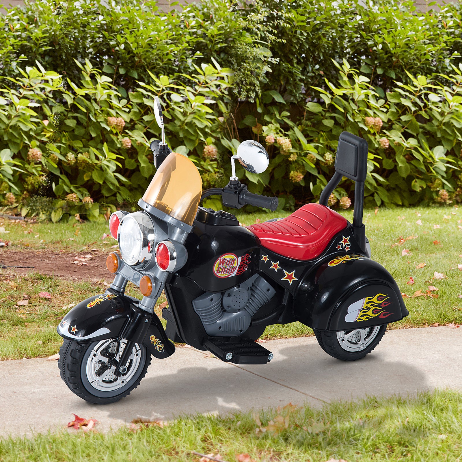 6v Kids Electric Motorbike Child Ride On Toy W/ Lights Sound Black