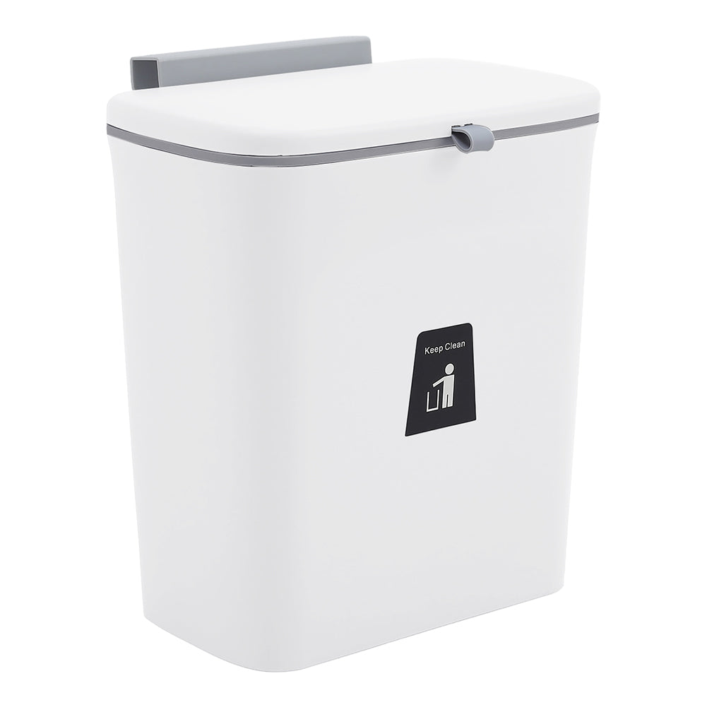 Kitchen Compost Bin Hanging Trash Can | White