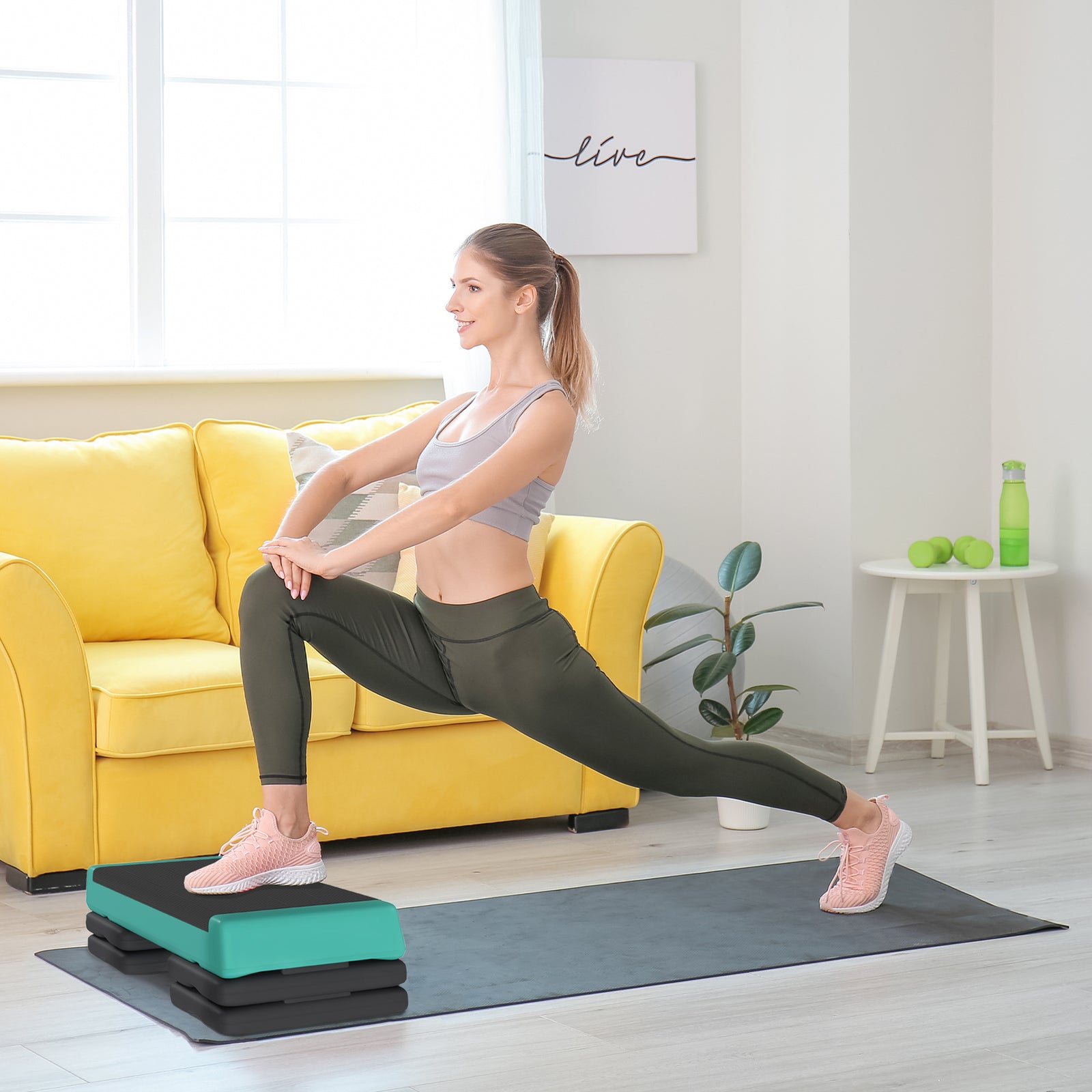 3-level Fitness Stepper, Non-slip | Green