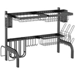 Over The Sink Dish Drainer Rack, Black