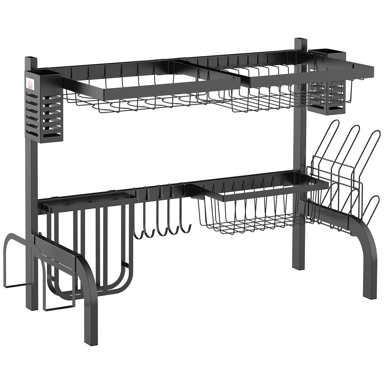 Over The Sink Dish Drainer Rack, Black