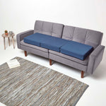 Cotton Orthopaedic Foam 3 Seater Booster Cushion | 50cm x 150cm | Navy Blue