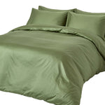 Organic Cotton Duvet Cover Set 400 Tc | King | Moss Green