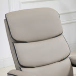 Faux Leather Recliner Chair W/ Ottoman Swivel Lounge Seat