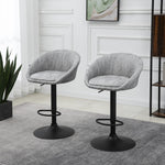 Modern Swivel Bar Stools Adjustable Grey