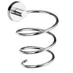 Polished Chrome Hair Dryer Wall Mounted Spiral Holder | Polished Chrome