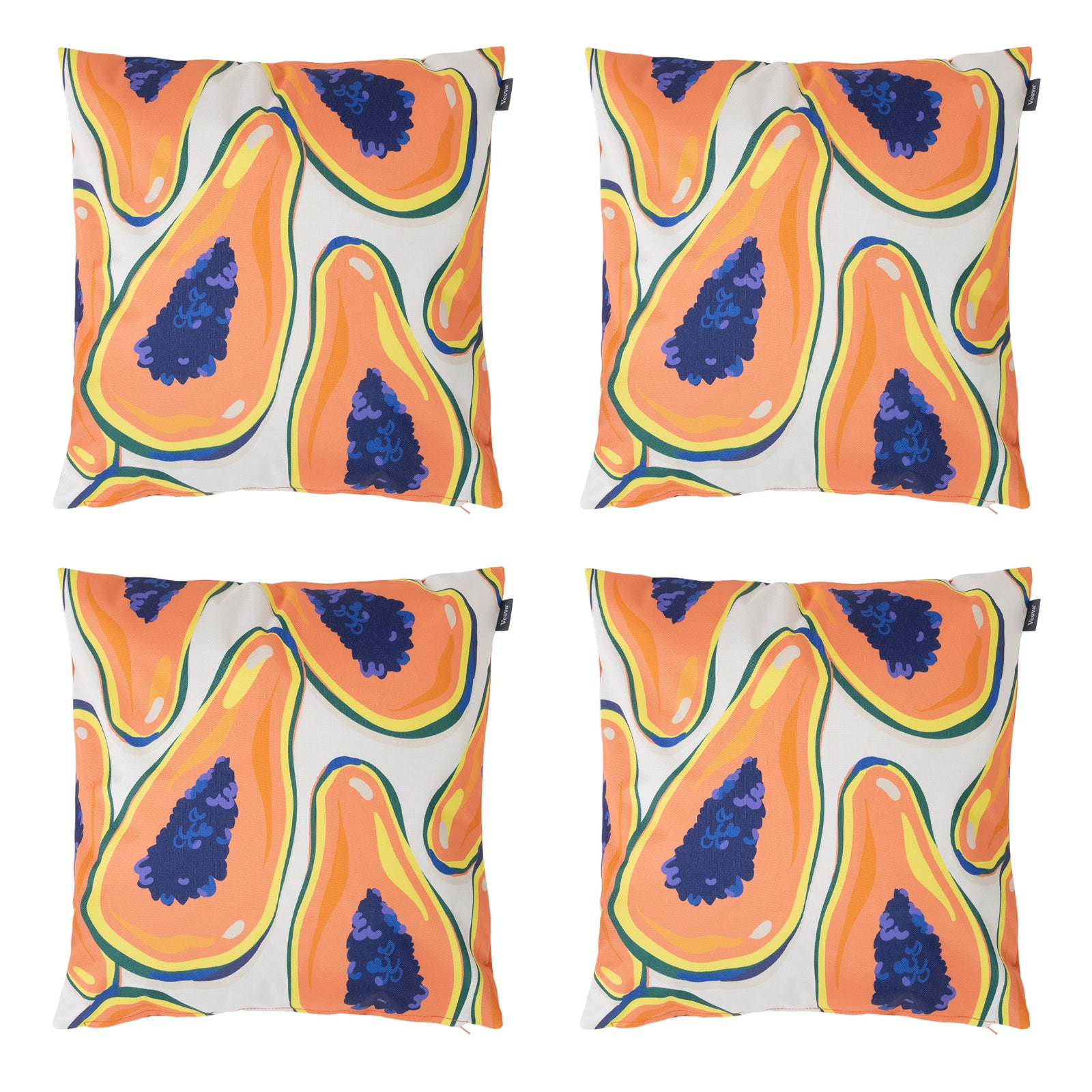 Fruit Print Set Of 4 Outdoor Cushion