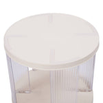 3-tier Plastic Round Rotating Bookshelf
