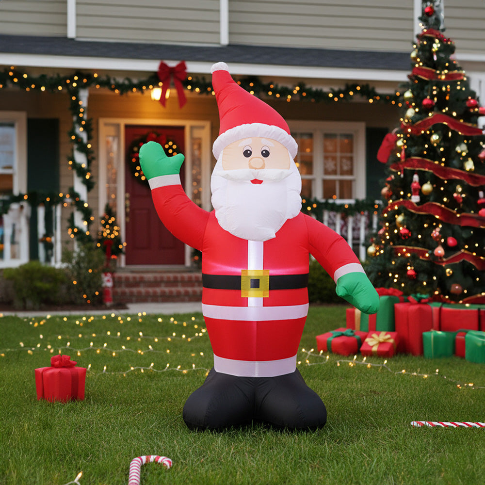 2.4m H Christmas Inflatable Outdoor Decorations With Led Lights