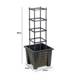 Bronze Effect Trellis Planter For Tomatoes And Climbing Plants