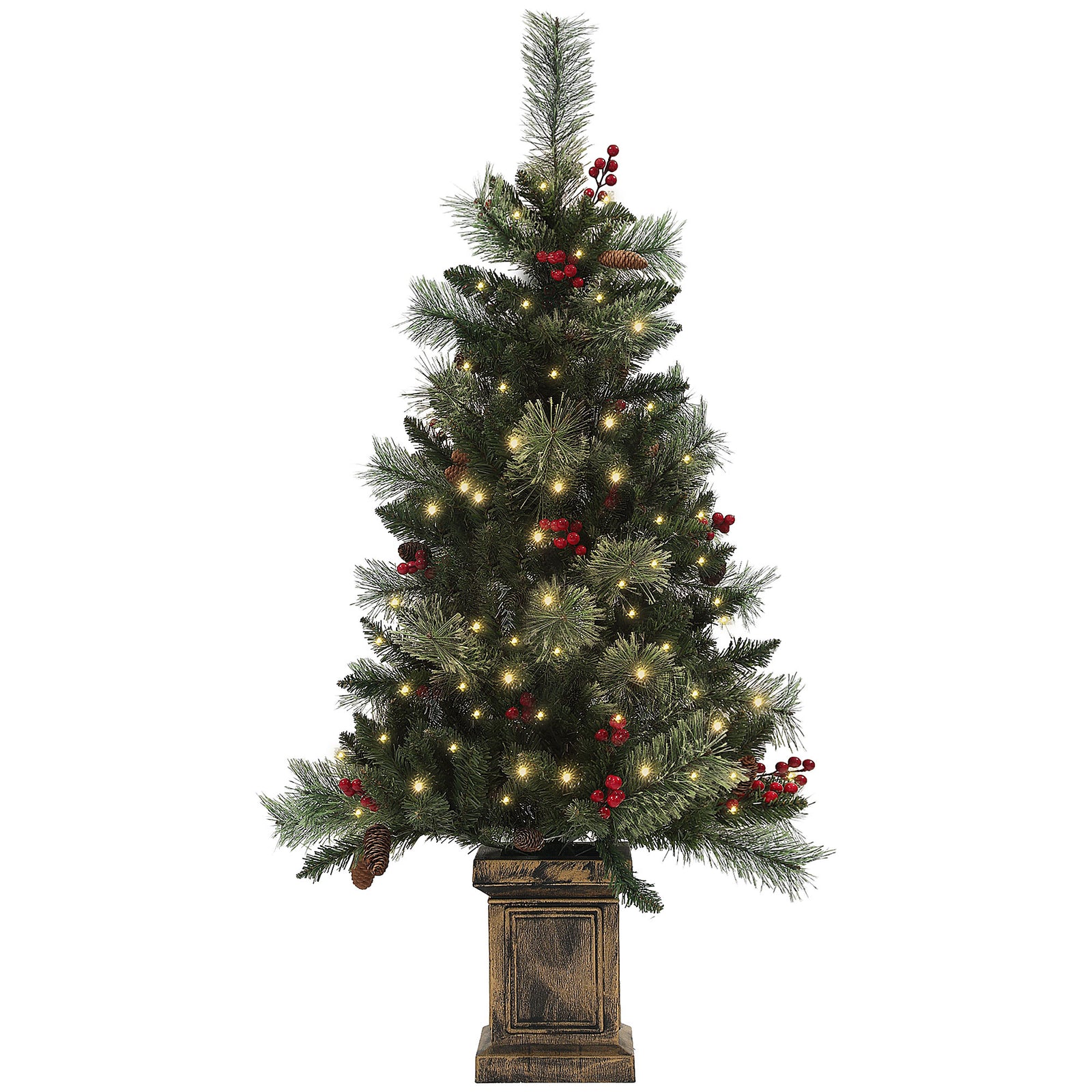 4ft Prelit Christmas Tree, 100 Led Lights, Modes