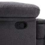 Manual Faux Leather Recliner Armchair Upholstered Lounge Chair With Adjustable Backrest & Footrest For Living Room, Bedroom, Home Theater & Office | Grey