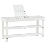 3-tier Open Shoe Rack Hidden Storage Wood Frame