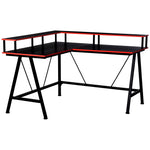 L-shape Gaming Corner Desk W/ Monitor Shelf