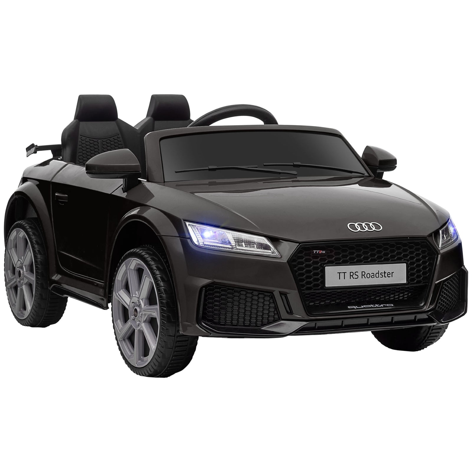 12v Battery Licensed Audi Tt Rs Ride-on Car W/ Remote, Headlight | Black