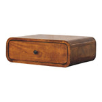 Solid Wood Avora Wall-mounted Honey Caramel 1 Drawer Nightstand