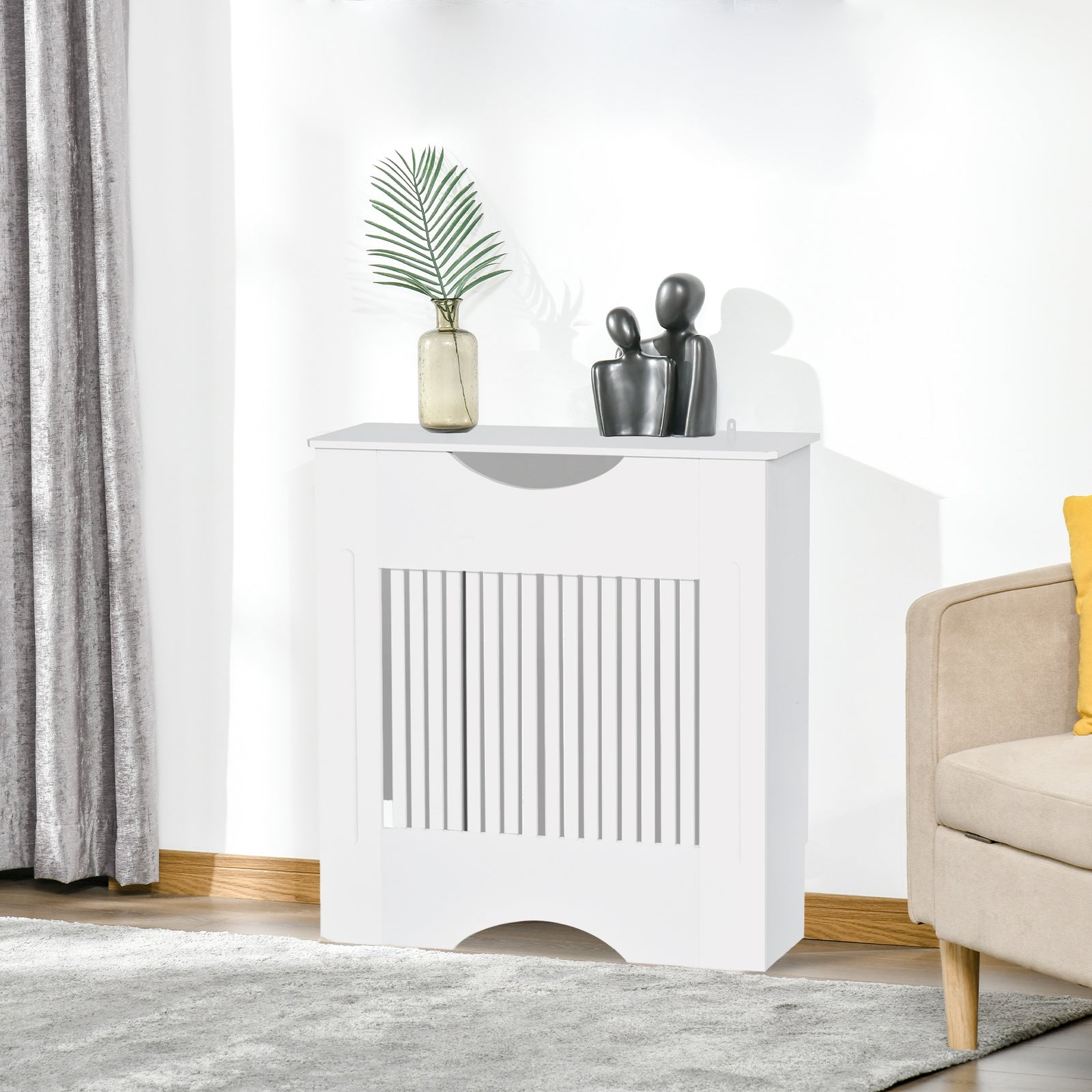 Modern Radiator Cover Heater Cabinet Slatted Worktop