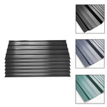 Set Of 6 Steel Corrugated Panels | Large | Charcoal Black