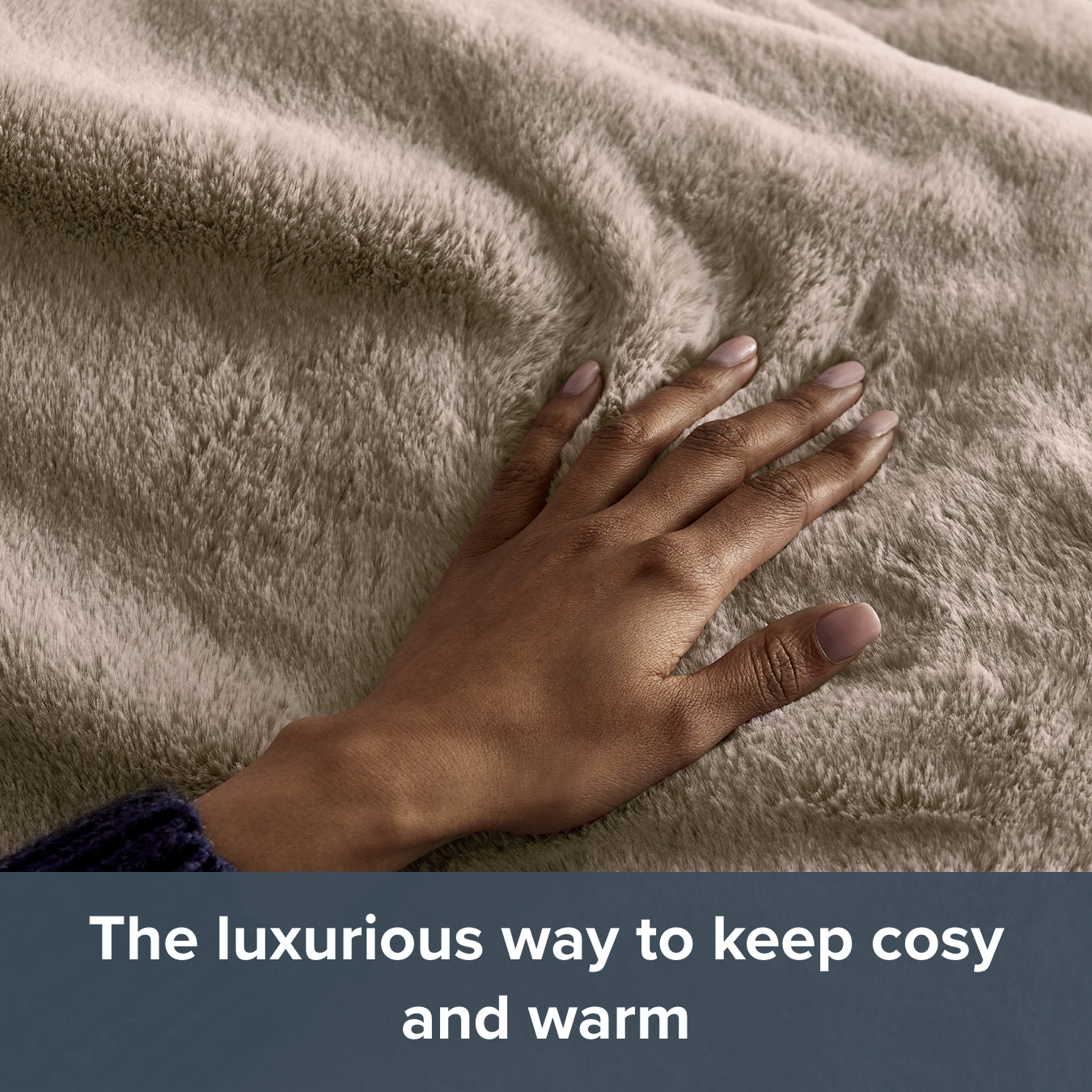 Luxury Faux Fur Heated Throw