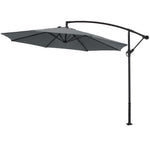 3m Cantilever Garden Parasol With Crank Handle | One Size | Grey