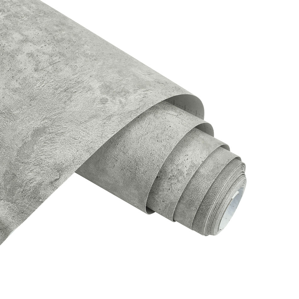 Grey Industrial Cement Pvc Wallpaper Self Adhesive
