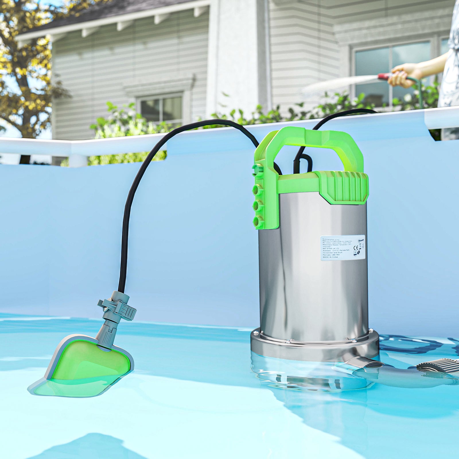 Water Pump With Float Switch, 18500l/h Electric Sump Pump
