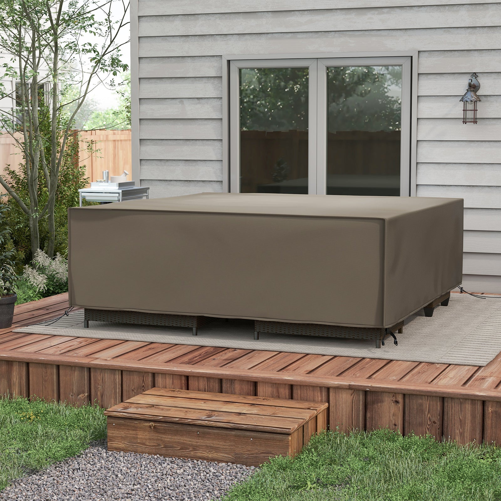 Large Garden Square Cover Outdoor Furniture Waterproof