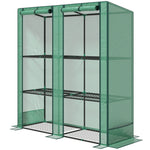 3 Tier Lean-to Mini Greenhouse With Green Hemmed Edging