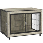 Dog Crate Furniture On Wheels, For Dogs | Black