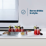 Champagne Serving Tray - Galvanised Steel