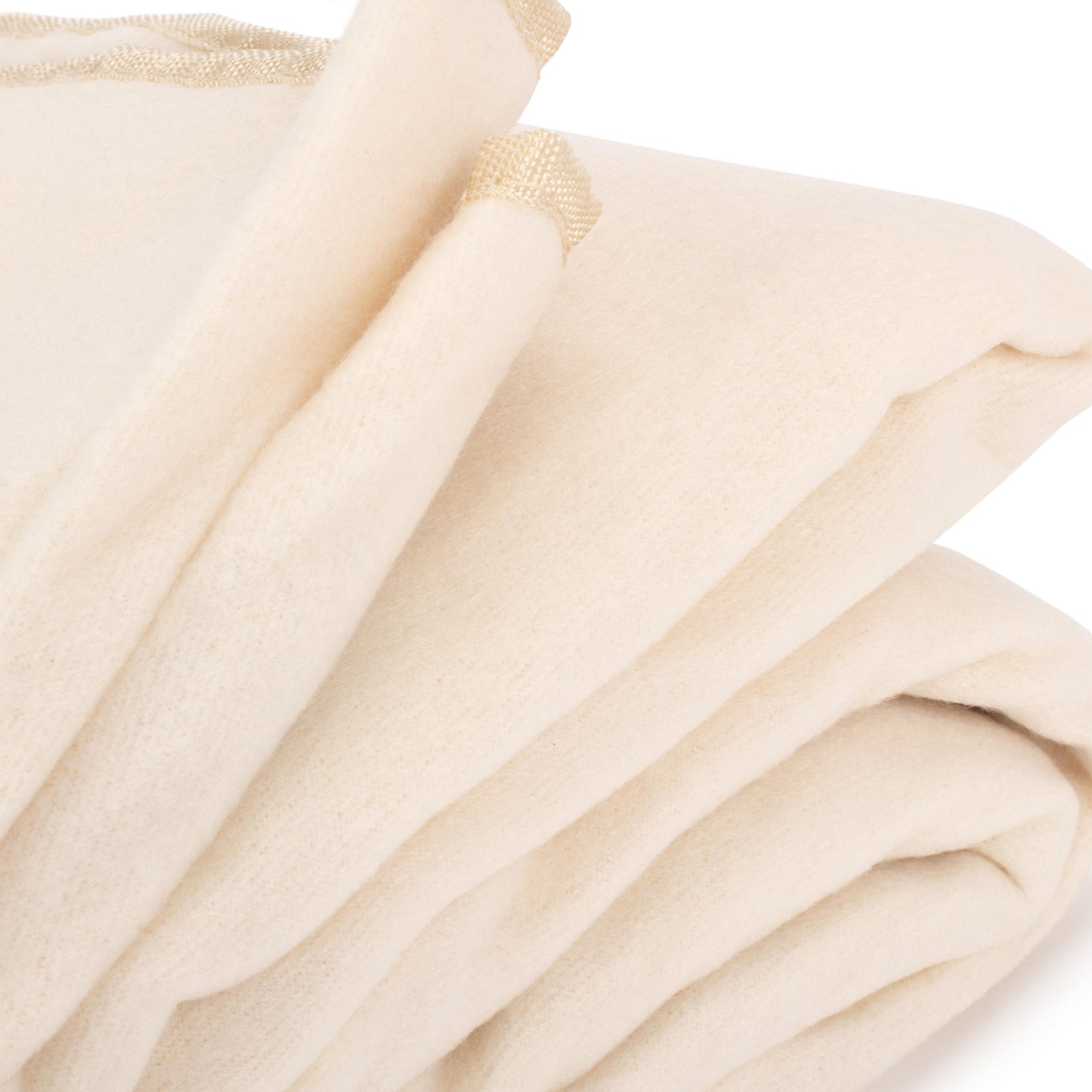 Cream Fleece Waterproof Backed Picnic Blanket