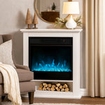 1800w White Electric Fire Reach Up To 30㎡ Space