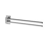 Double Towel Rail Swivel, Easy To Install, Chrome Silver, Next Collection