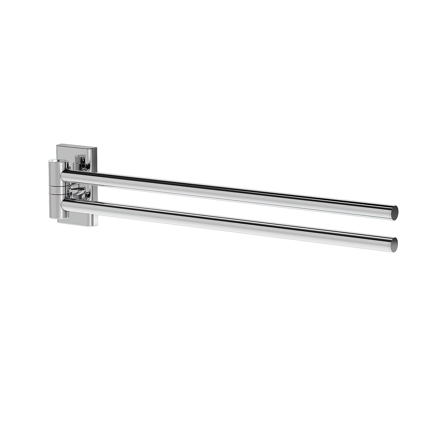 Double Towel Rail Swivel, Easy To Install, Chrome Silver, Next Collection