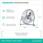 Chrome Floor Fan - 20"