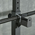 Heavy-duty Squat Rack Adjustable Weight Barbell Stand | Black