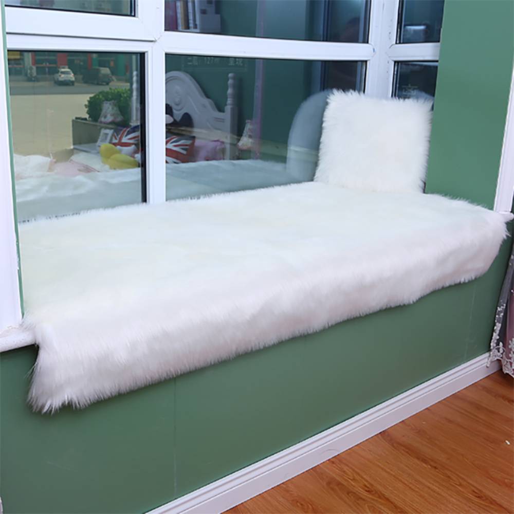 Retangular Super Soft Shaggy Area Rug White