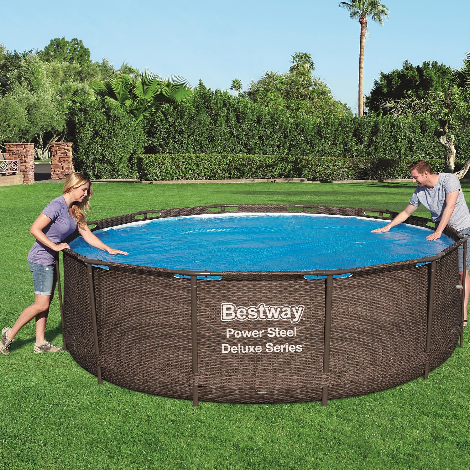 Flowclear Above Ground Fast Set 12ft Solar Swimming Pool Cover