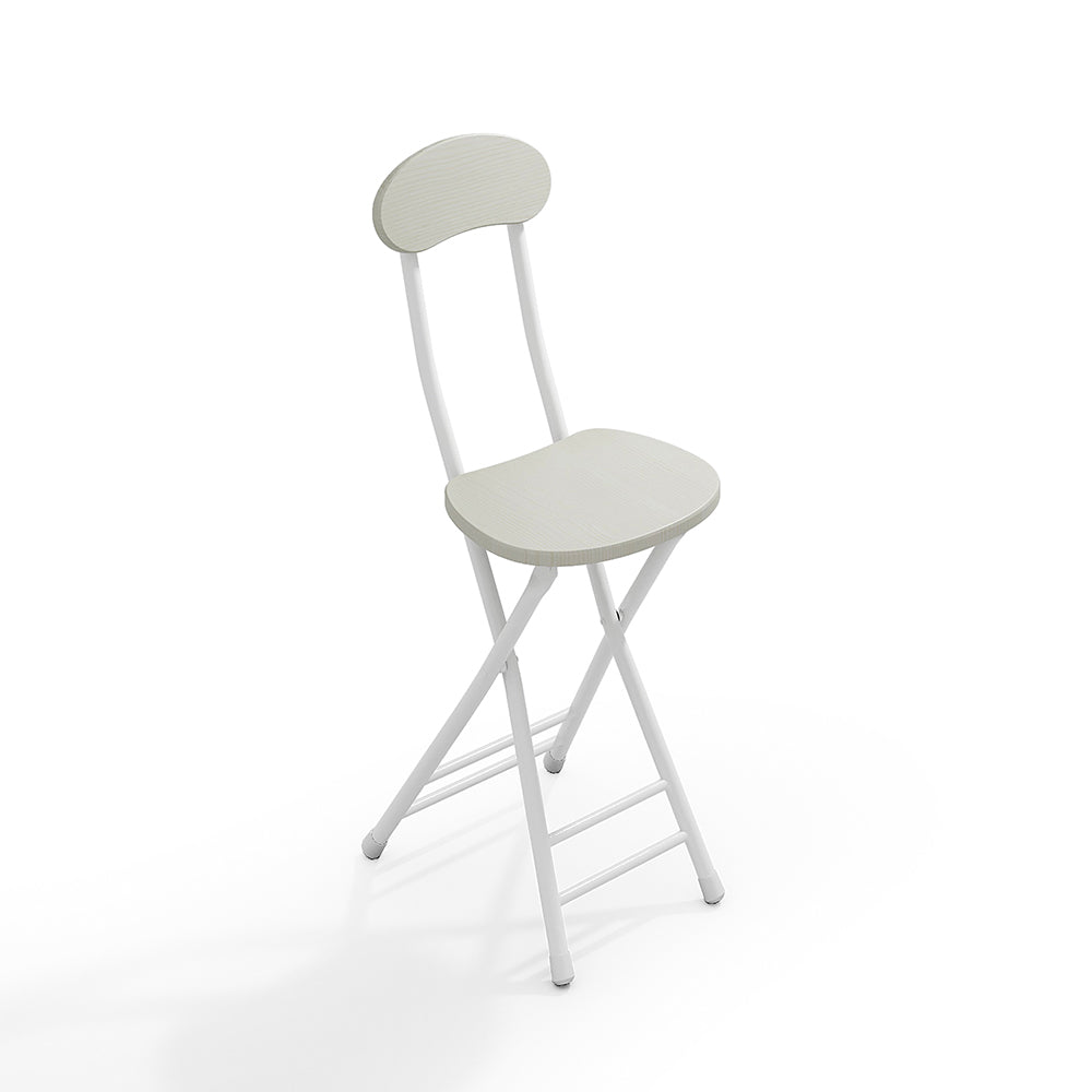 Set Of 4 Compact Wooden Folding Chair With Metal Legs | Set of 4 | White