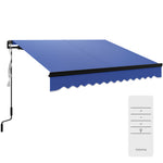 Electric Awning W/ Led Light And Remote Controller | Medium | Blue